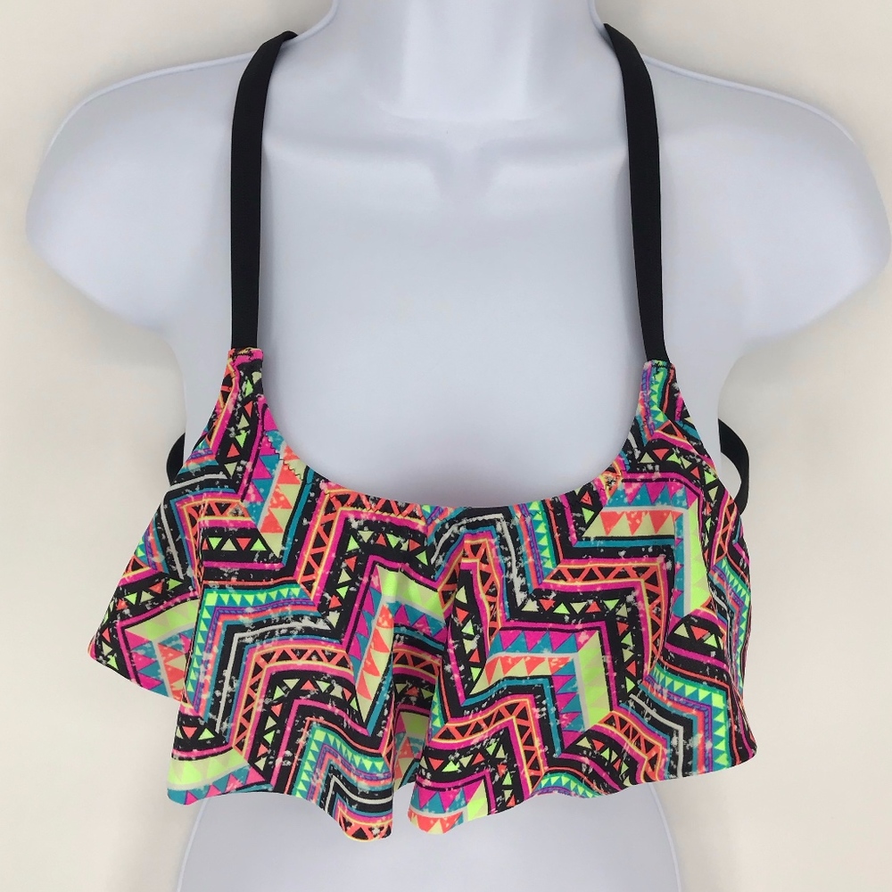 VS Pink Coloful Drape Bikini Top